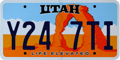 UT license plate Y247TI
