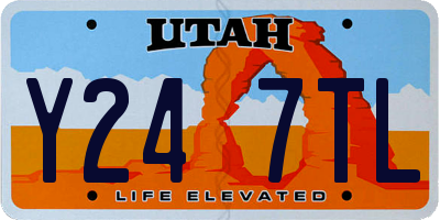 UT license plate Y247TL