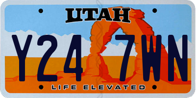 UT license plate Y247WN