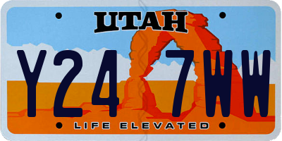UT license plate Y247WW