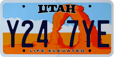 UT license plate Y247YE