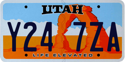 UT license plate Y247ZA