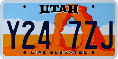 UT license plate Y247ZJ