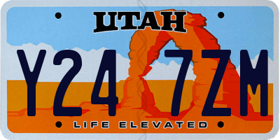 UT license plate Y247ZM