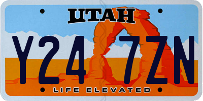 UT license plate Y247ZN