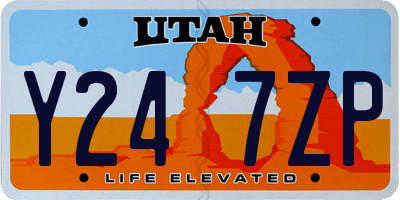 UT license plate Y247ZP