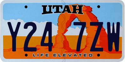 UT license plate Y247ZW