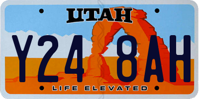 UT license plate Y248AH