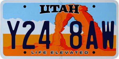 UT license plate Y248AW