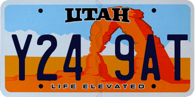 UT license plate Y249AT