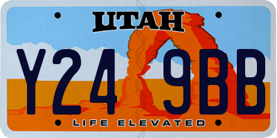 UT license plate Y249BB