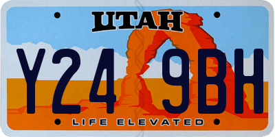 UT license plate Y249BH
