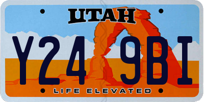 UT license plate Y249BI