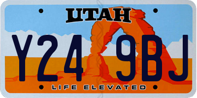 UT license plate Y249BJ