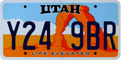 UT license plate Y249BR