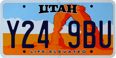 UT license plate Y249BU