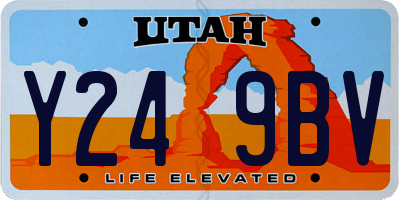 UT license plate Y249BV