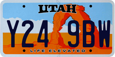 UT license plate Y249BW