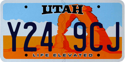 UT license plate Y249CJ