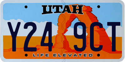 UT license plate Y249CT