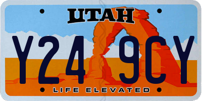UT license plate Y249CY