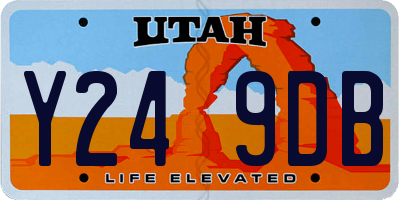 UT license plate Y249DB