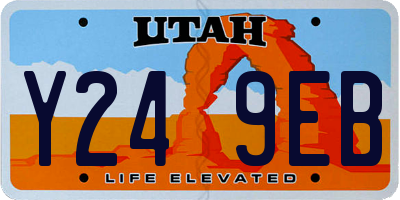 UT license plate Y249EB