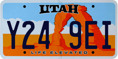 UT license plate Y249EI