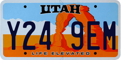 UT license plate Y249EM