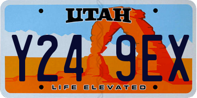 UT license plate Y249EX