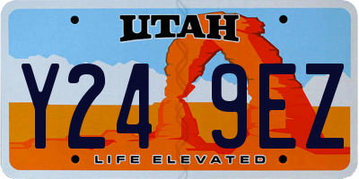 UT license plate Y249EZ