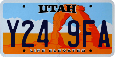 UT license plate Y249FA