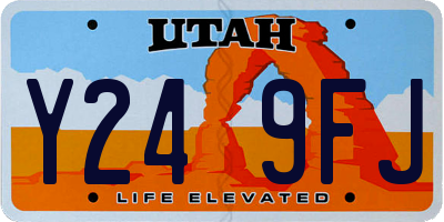 UT license plate Y249FJ