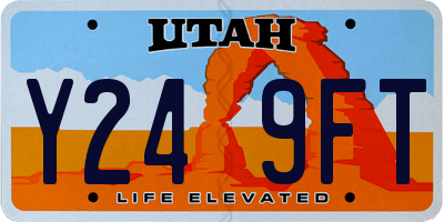 UT license plate Y249FT