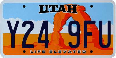 UT license plate Y249FU