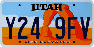 UT license plate Y249FV