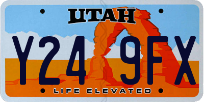 UT license plate Y249FX
