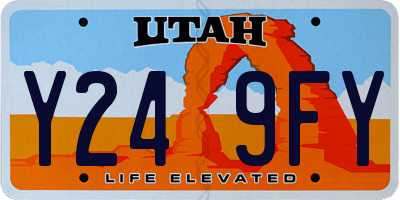 UT license plate Y249FY