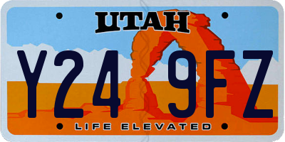 UT license plate Y249FZ