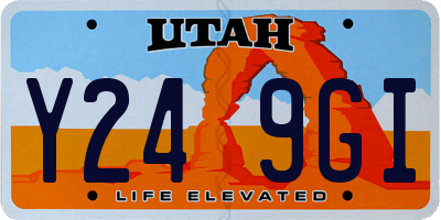 UT license plate Y249GI