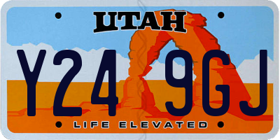 UT license plate Y249GJ