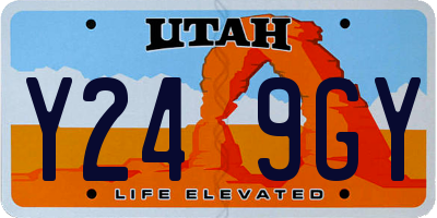 UT license plate Y249GY