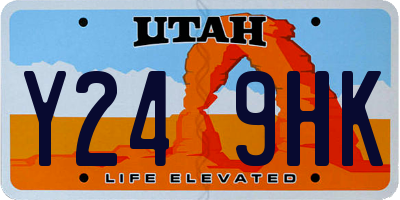 UT license plate Y249HK
