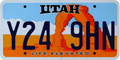 UT license plate Y249HN