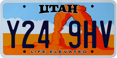 UT license plate Y249HV