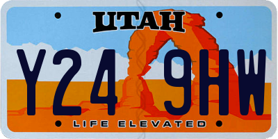 UT license plate Y249HW