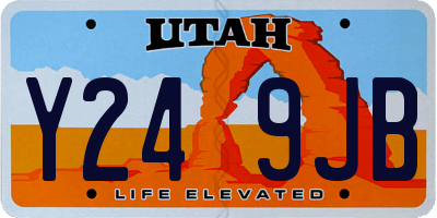 UT license plate Y249JB