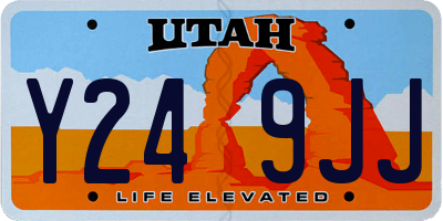 UT license plate Y249JJ