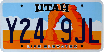 UT license plate Y249JL