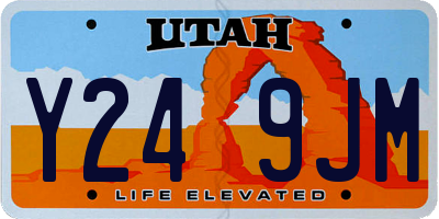 UT license plate Y249JM